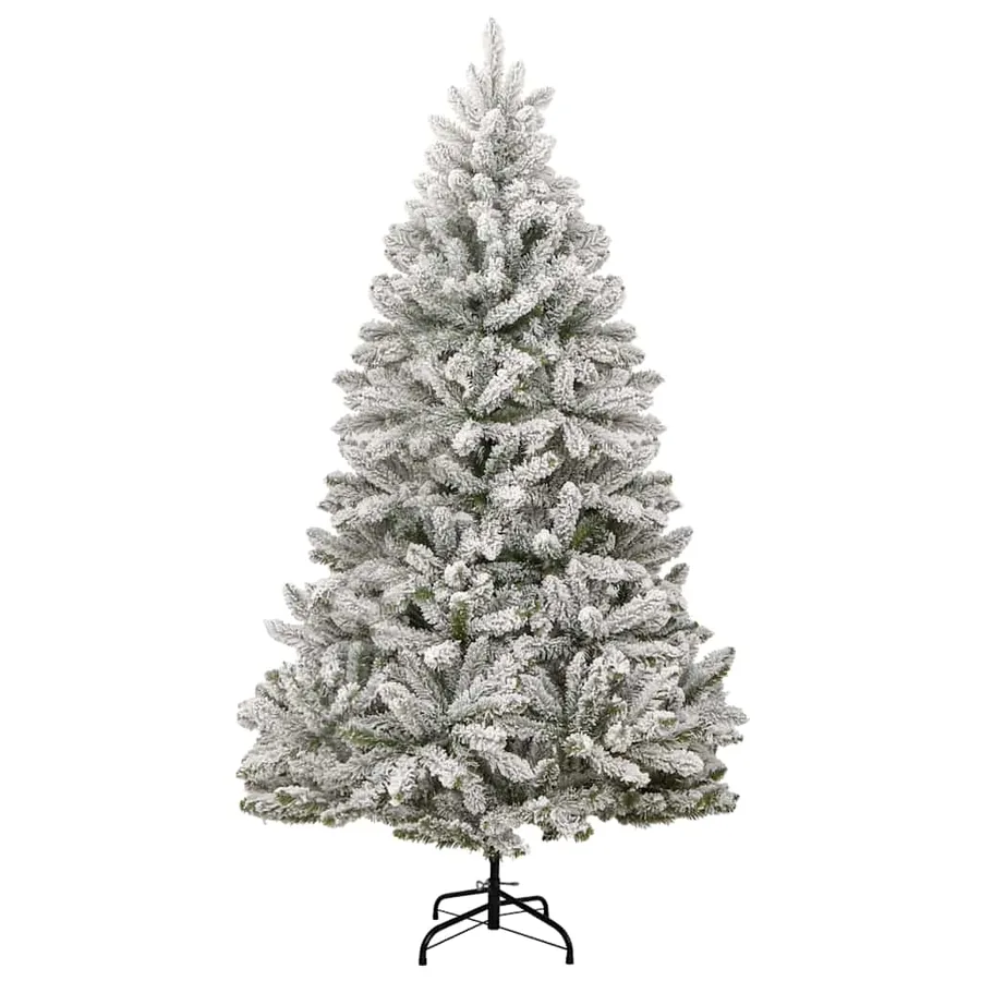 Sapin de Noël artificiel Vert et blanc 240 cm PVC et métal - 5