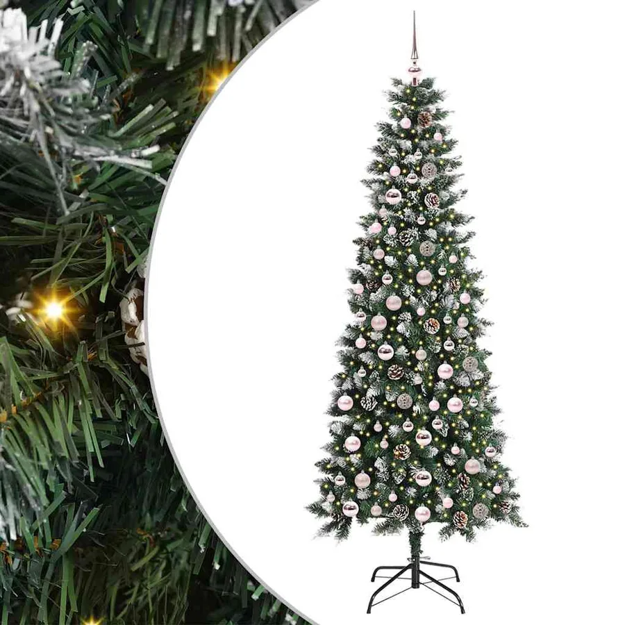 Sapin de Noël artificiel Vert 210 cm PVC, plastique et acier - 2