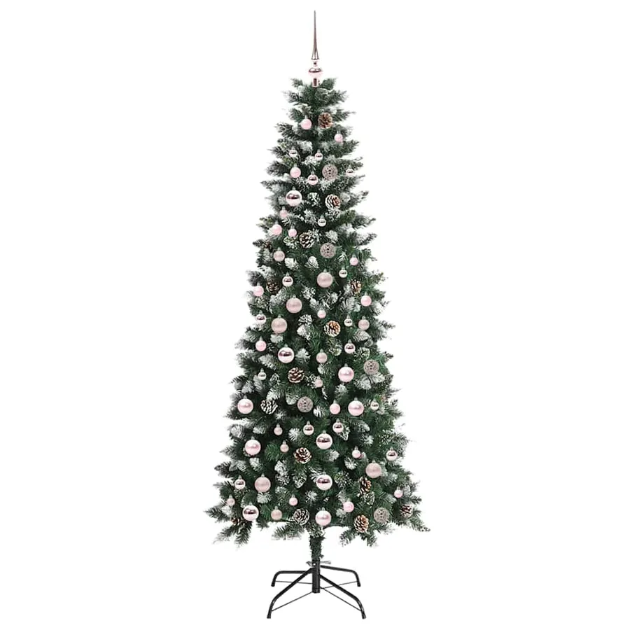 Sapin de Noël artificiel Vert 210 cm PVC, plastique et acier - 4
