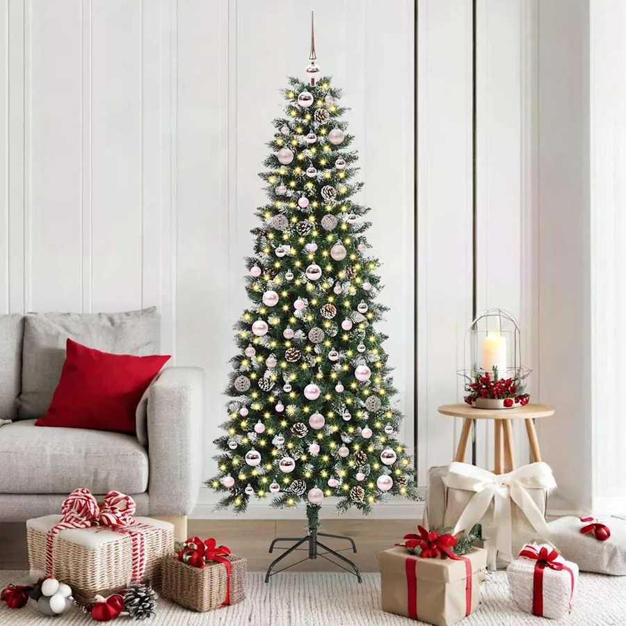 Sapin de Noël artificiel Vert 180 cm PVC, plastique et acier