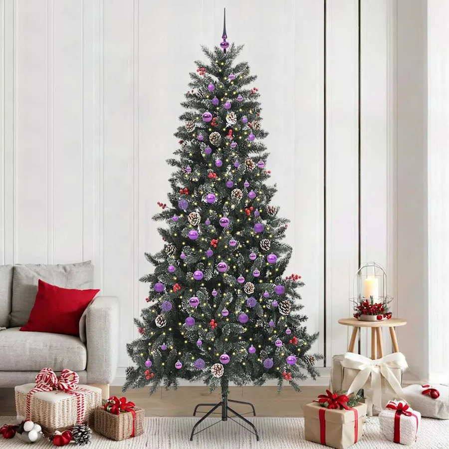 Sapin de Noël artificiel Vert 240 cm PVC, plastique et acier