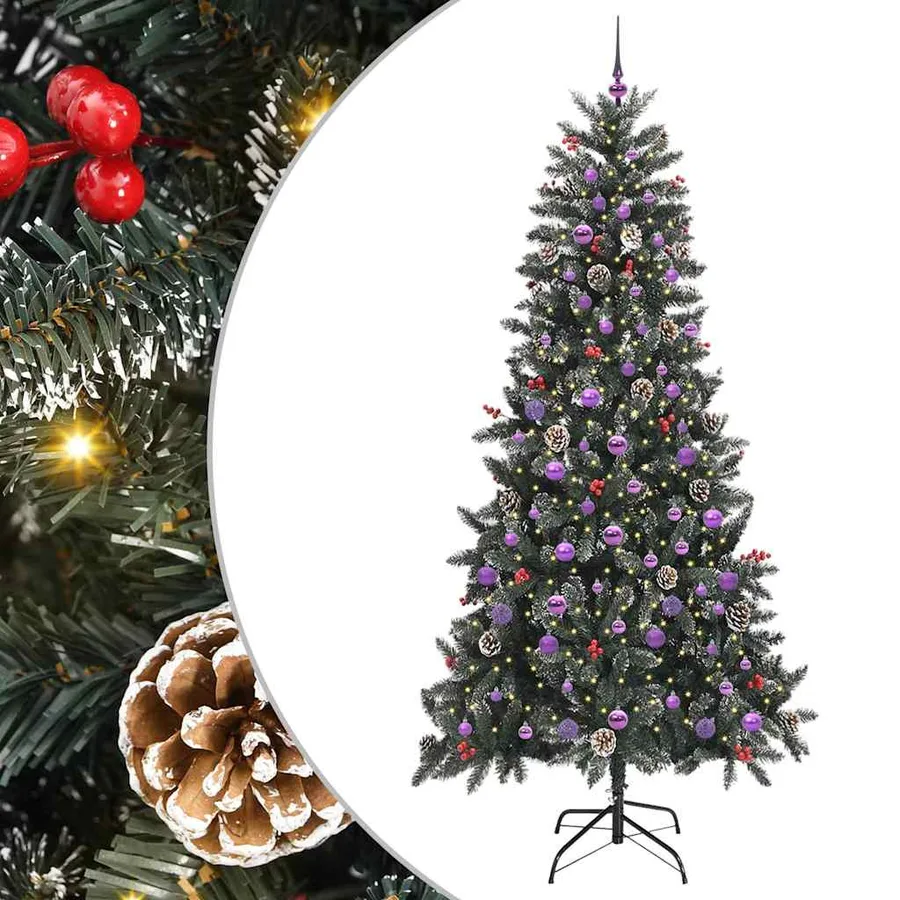 Sapin de Noël artificiel Vert 240 cm PVC, plastique et acier - 2