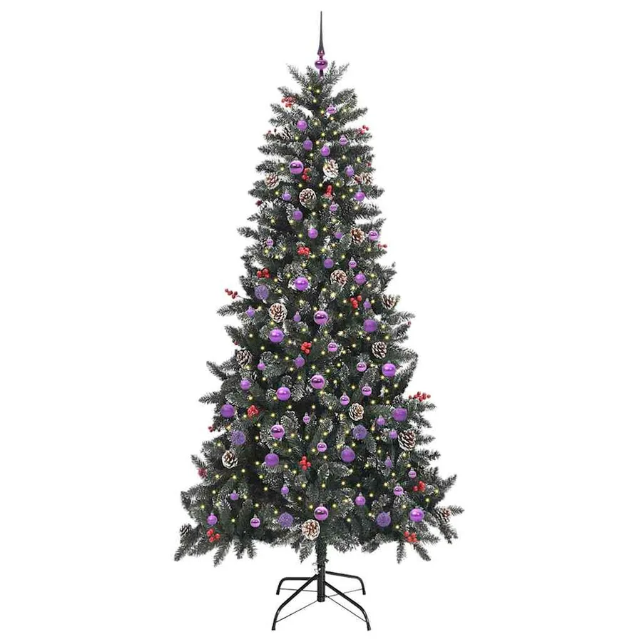 Sapin de Noël artificiel Vert 240 cm PVC, plastique et acier - 3