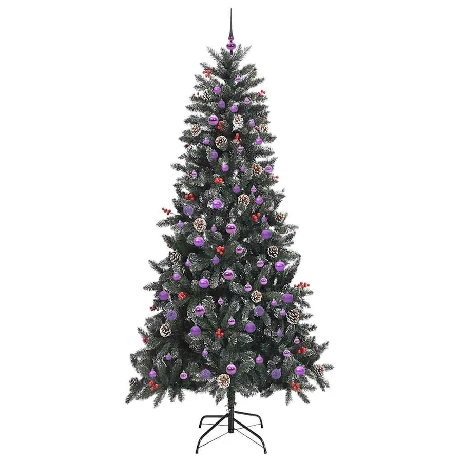 Sapin de Noël artificiel Vert 240 cm PVC, plastique et acier - 4