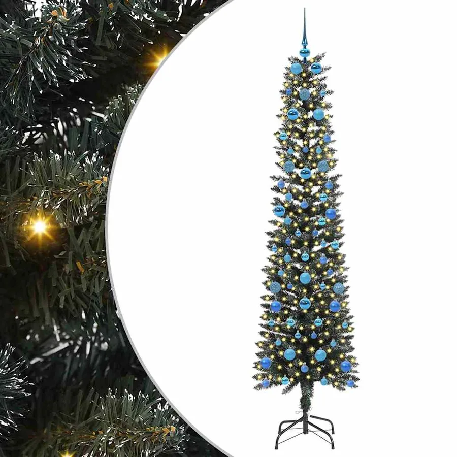 Sapin de Noël artificiel Vert 210 cm PVC, plastique et acier - 2