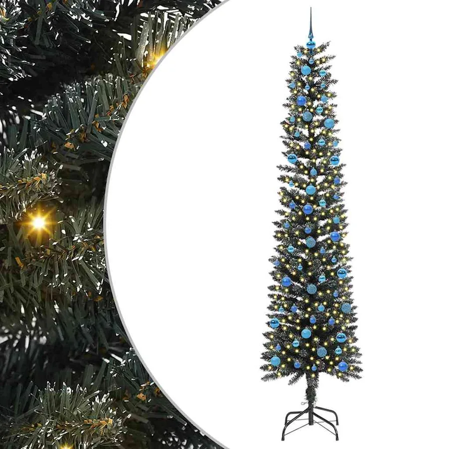 Sapin de Noël artificiel Vert 240 cm PVC, plastique et acier - 2