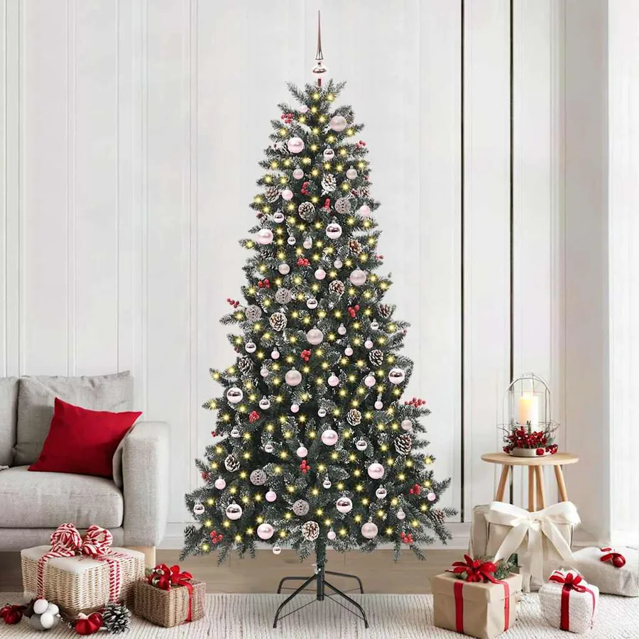 Sapin de Noël artificiel Vert 240 cm PVC, plastique et acier