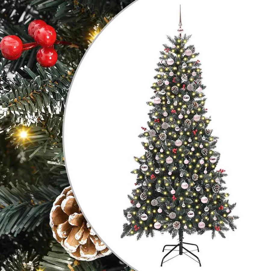 Sapin de Noël artificiel Vert 240 cm PVC, plastique et acier - 2