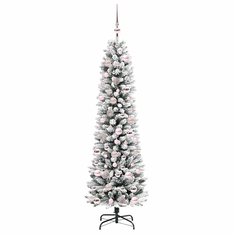 Sapin de Noël artificiel Blanc 180 cm PVC, métal et plastique - 4