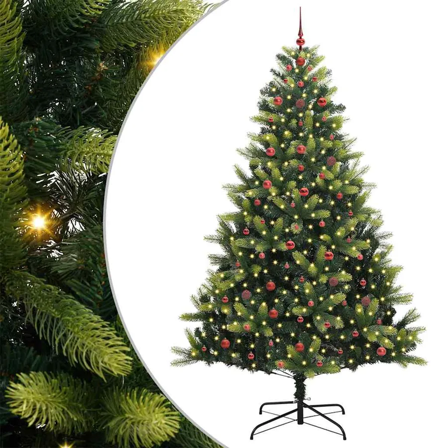 Arbre de Noël artificiel en silicone flexible 300 LEDs 240 cm - 2