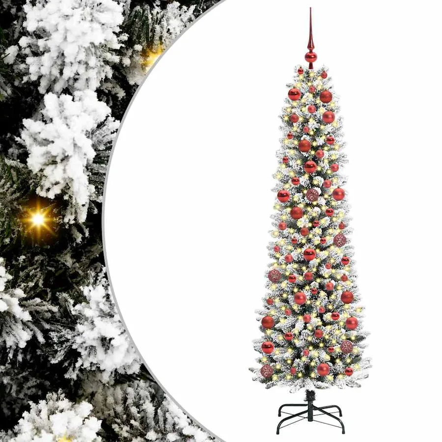 Sapin de Noël artificiel Blanc 180 cm PVC, métal et plastique - 2