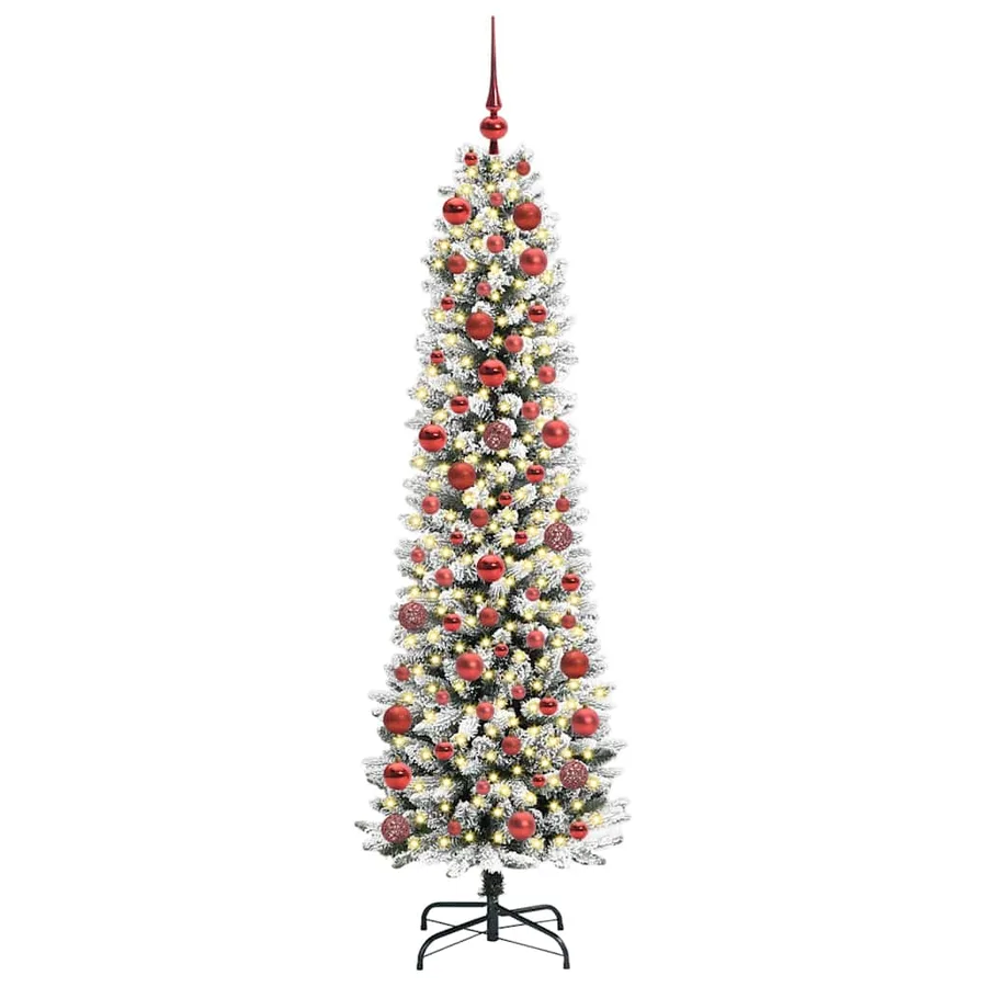 Sapin de Noël artificiel Blanc 180 cm PVC, métal et plastique - 3