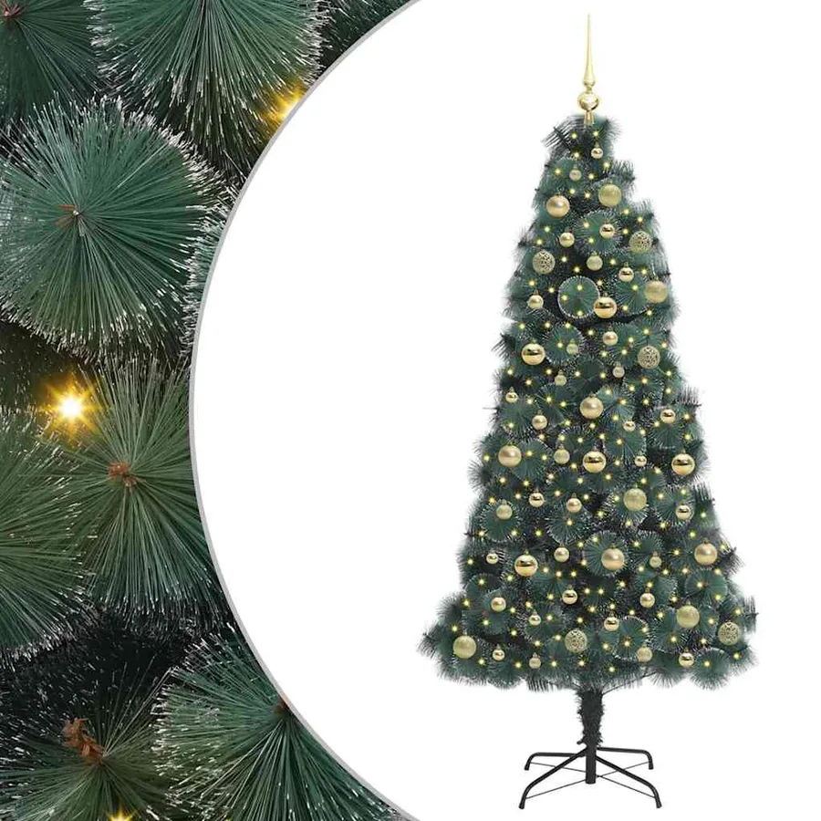 Arbre de Noël artificiel pré-éclairé avec ensemble de boules - 2