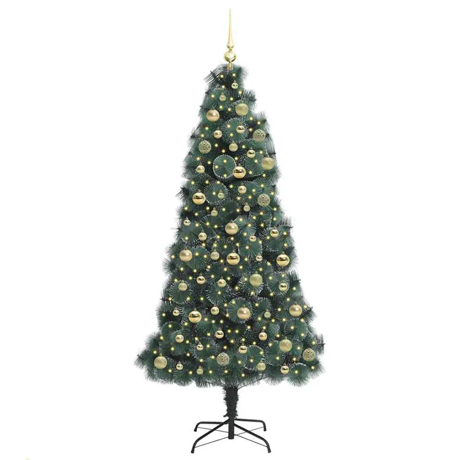 Arbre de Noël artificiel pré-éclairé avec ensemble de boules - 3
