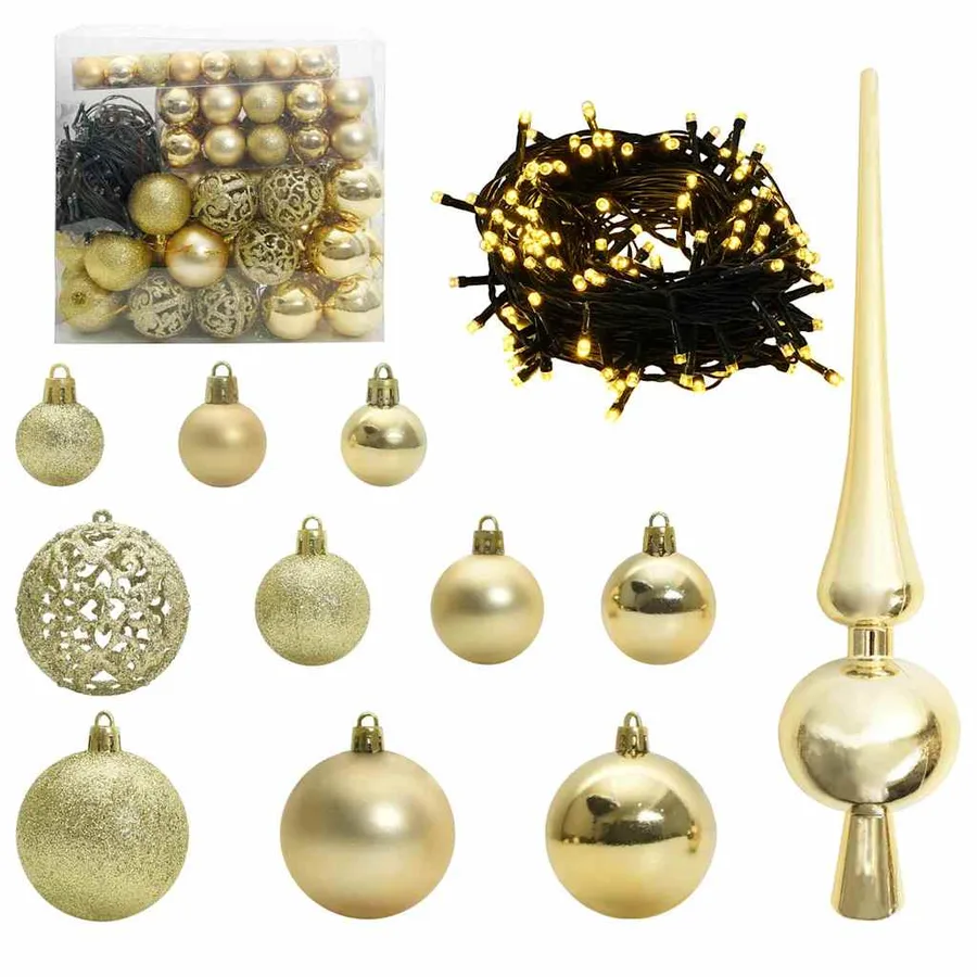 Arbre de Noël artificiel pré-éclairé avec ensemble de boules - 6
