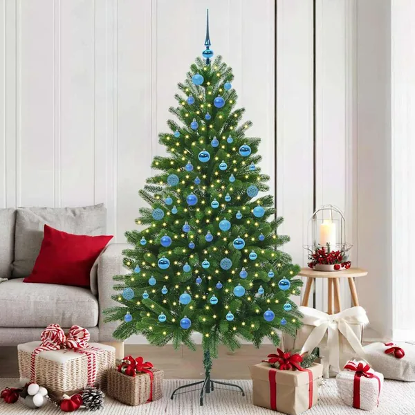 Sapin de Noël avec 300 LED avec support Vert 180 cm PE