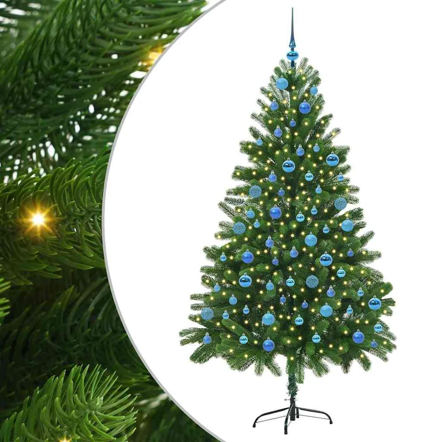 Sapin de Noël avec 300 LED avec support Vert 180 cm PE - 2