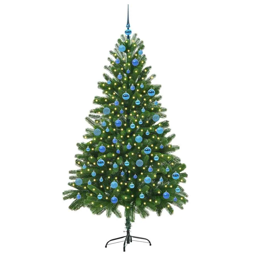 Sapin de Noël avec 300 LED avec support Vert 180 cm PE - 3