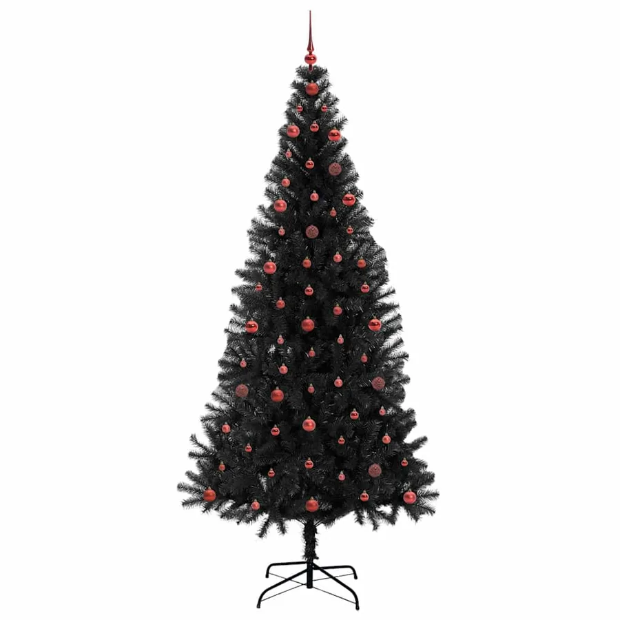 Sapin de Noël avec 300 LED avec support Noir 240 cm PVC - 4