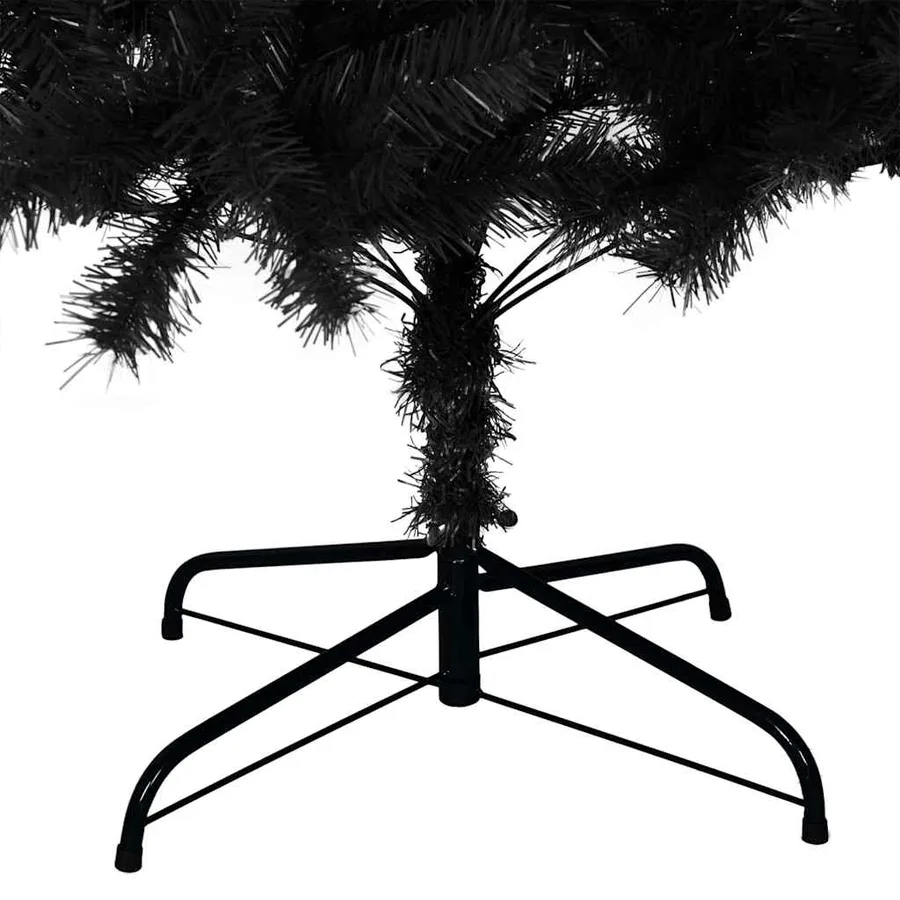 Sapin de Noël avec 300 LED avec support Noir 210 cm PVC - 12