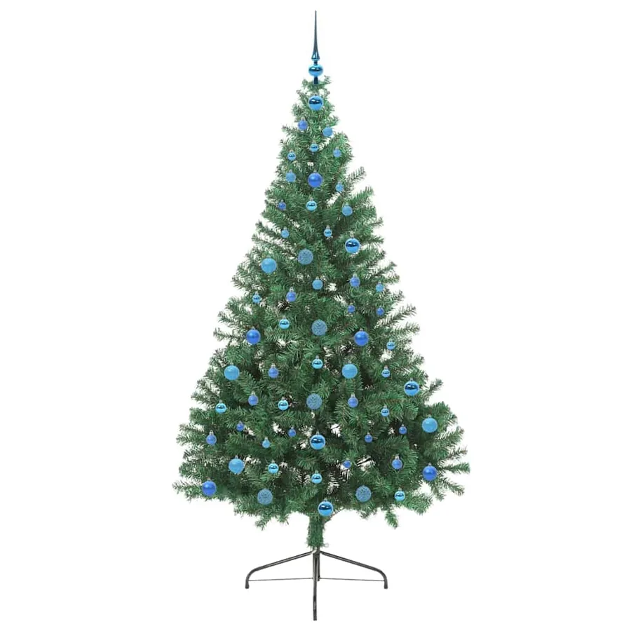 Sapin de Noël artificiel pré-éclairé Vert 210 cm PVC - 4