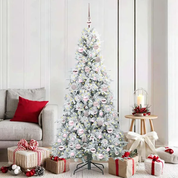Sapin de Noël Artificiel à Branches Articulées Blanc 180 cm