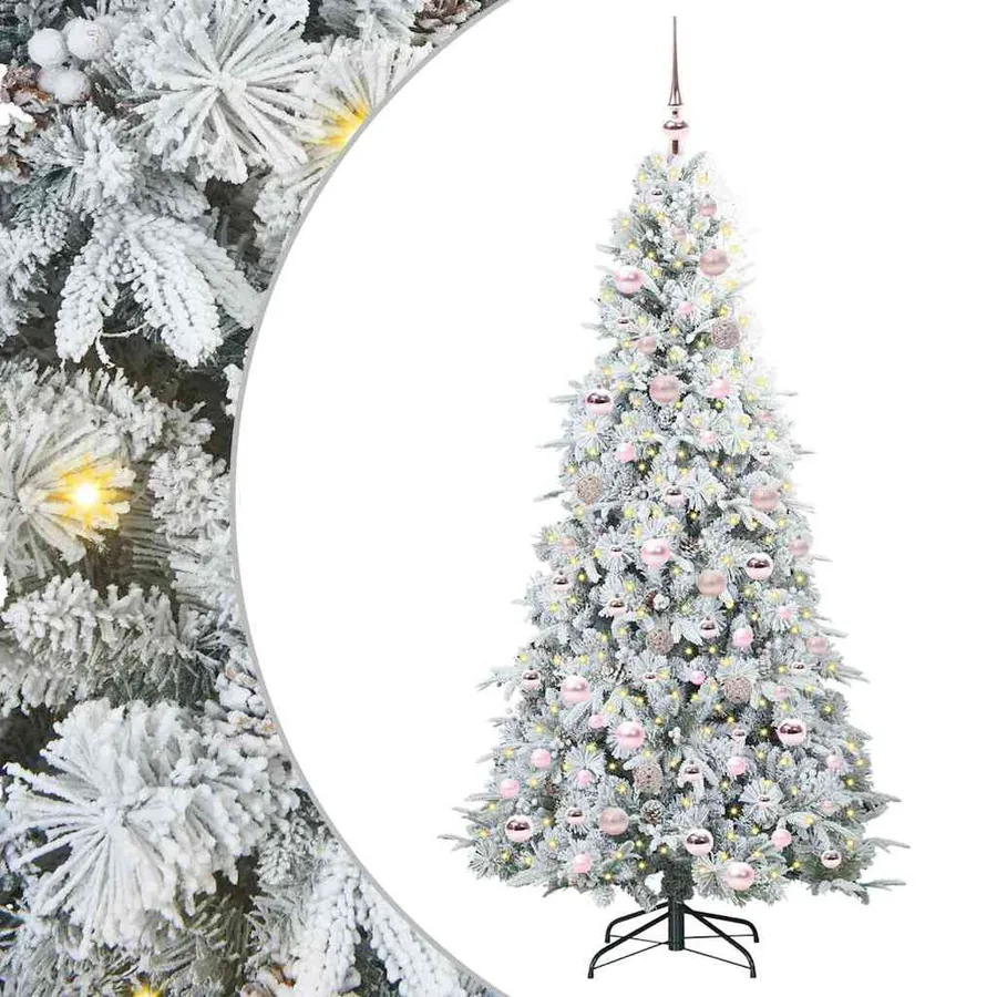 Sapin de Noël Artificiel à Branches Articulées Blanc 180 cm - 2