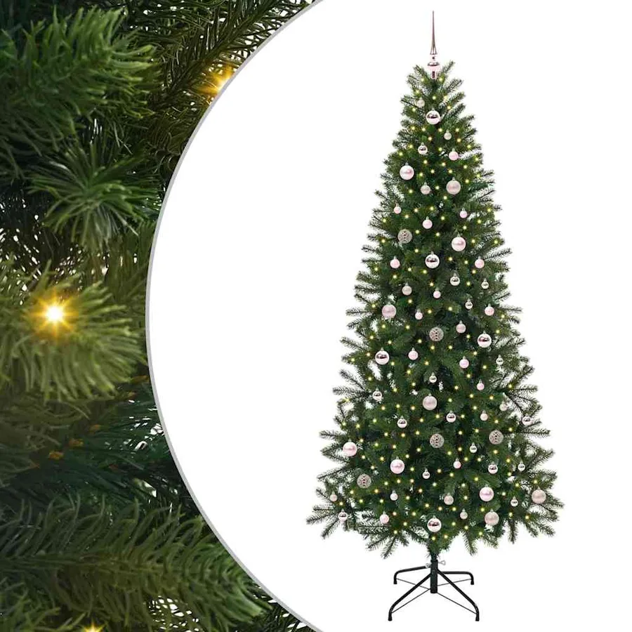 Sapin de Noël artificiel avec 300 LED Vert 240 cm PE et PVC - 2