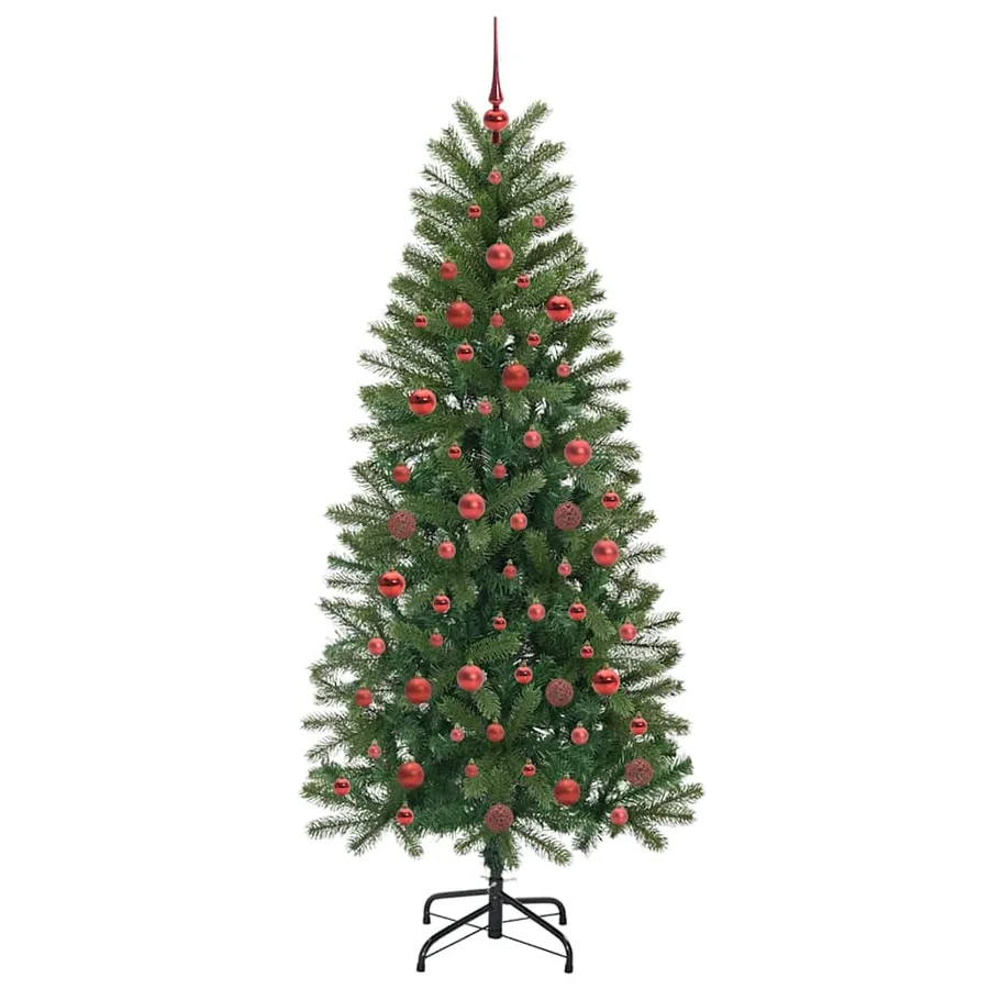 Sapin de Noël artificiel avec 300 LED Vert 180 cm PE et PVC - 4