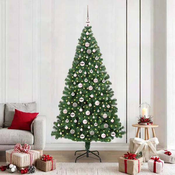 Sapin de Noël artificiel Vert 210 cm PVC, Acier et Plastique