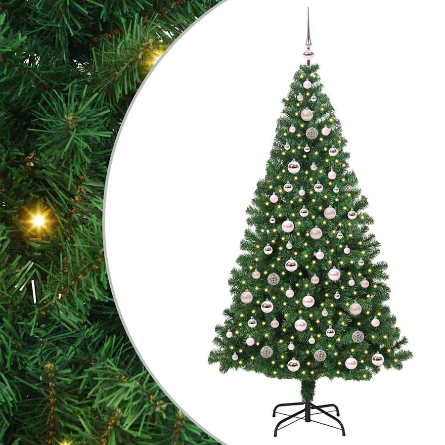 Sapin de Noël artificiel Vert 210 cm PVC, Acier et Plastique - 2