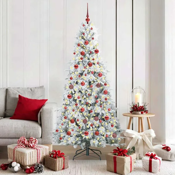 Sapin de Noël Artificiel à Branches Articulées Blanc 180 cm