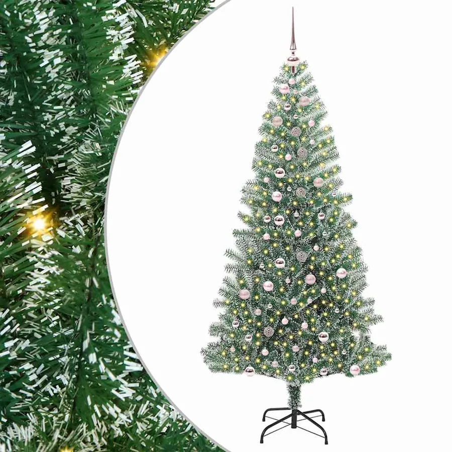 Arbre de Noël artificiel floconné de neige avec lumière LED - 2