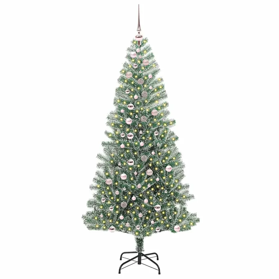 Arbre de Noël artificiel floconné de neige avec lumière LED - 3