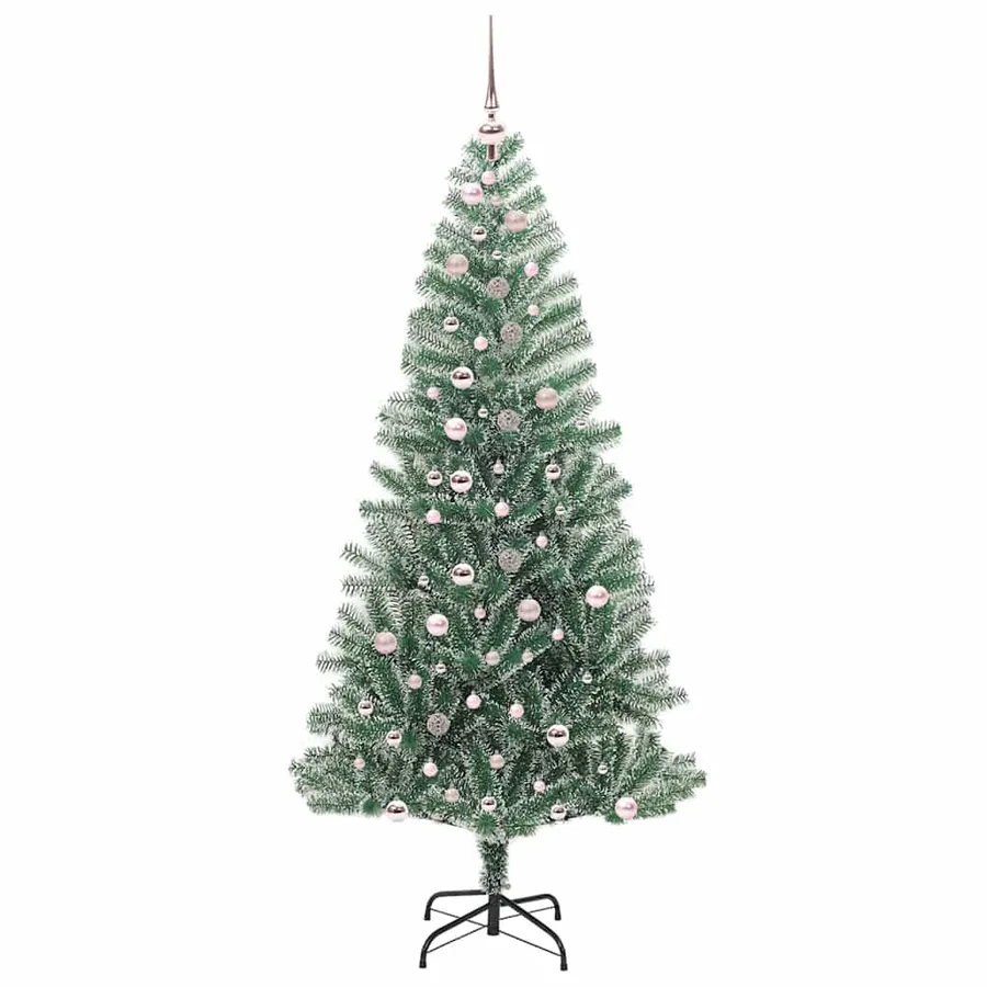 Arbre de Noël artificiel floconné de neige avec lumière LED - 4