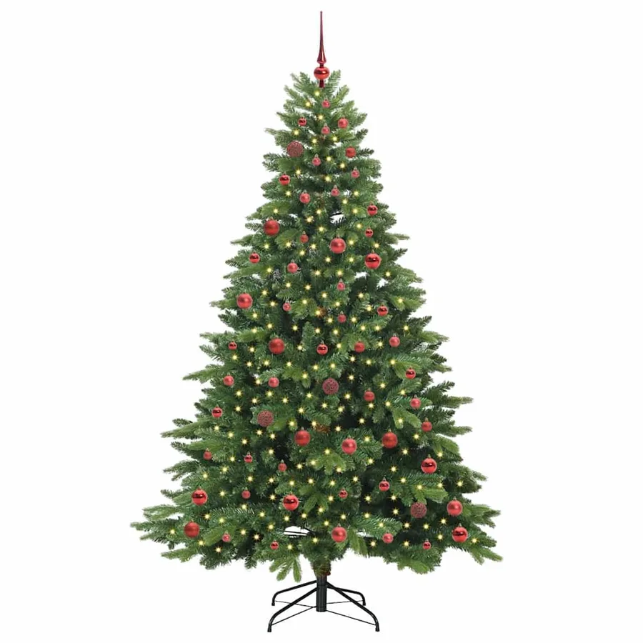 Sapin de Noël artificiel avec 300 LED Vert 210 cm PE et PVC - 3