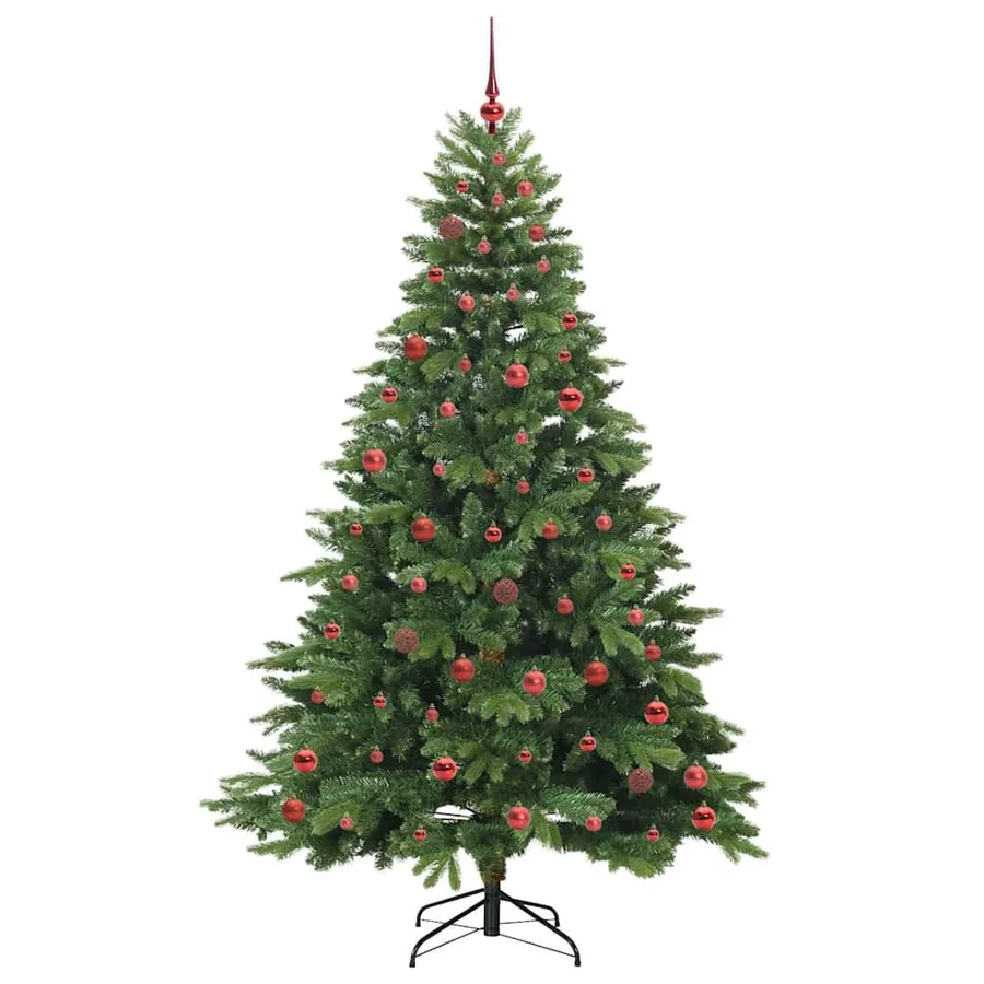 Sapin de Noël artificiel avec 300 LED Vert 210 cm PE et PVC - 4