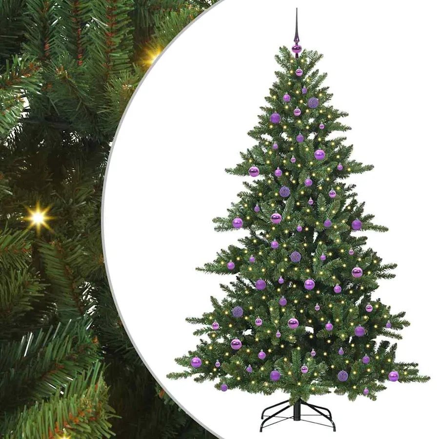 Sapin de Noël Artificiel à Branches Articulées Vert 210 cm - 2