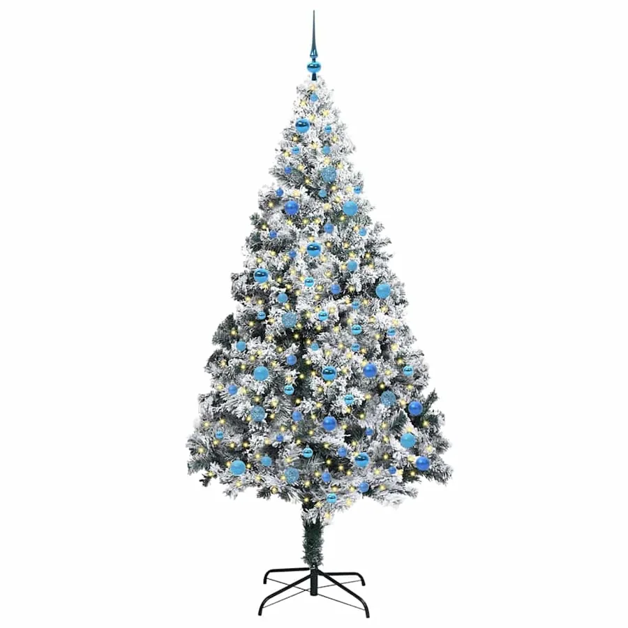 Sapin de Noël artificiel Blanc 240 cm PVC, Acier et Plastique - 3