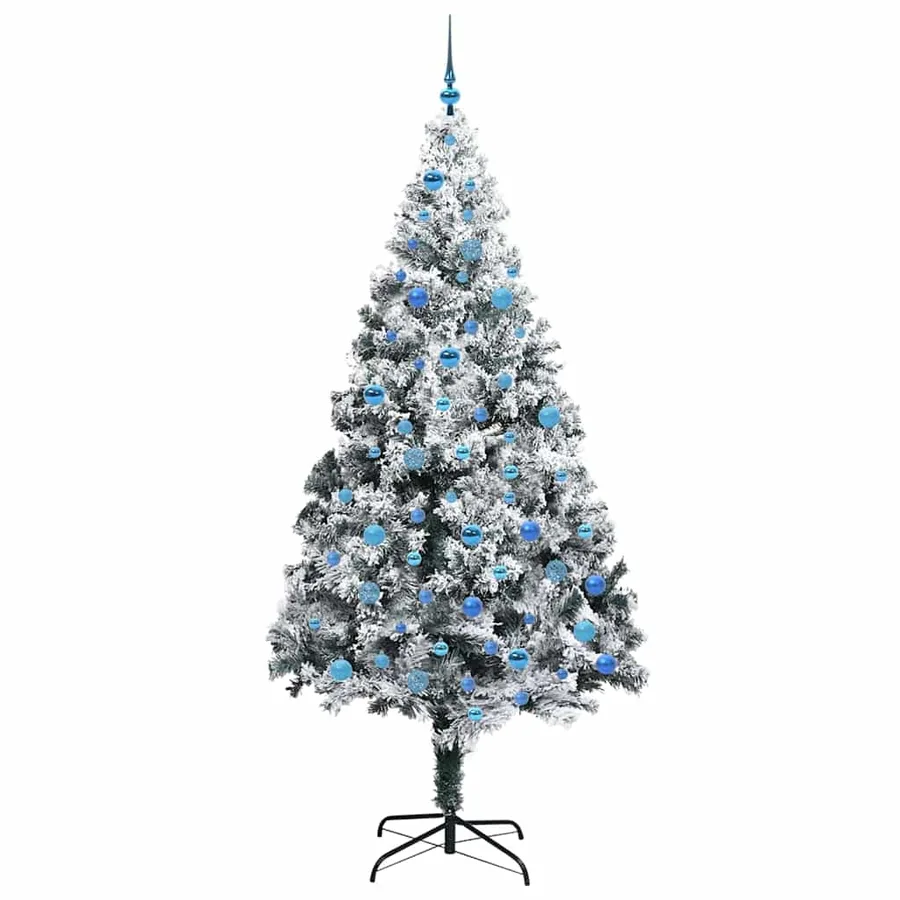 Sapin de Noël artificiel Blanc 240 cm PVC, Acier et Plastique - 4