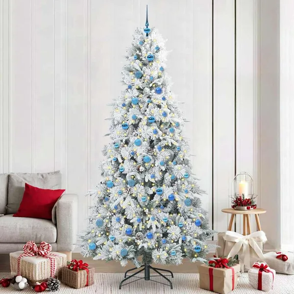 Sapin de Noël Artificiel à Branches Articulées Blanc 240 cm