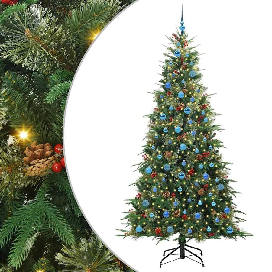Sapin de Noël Artificiel à Branches Articulées Vert 240 cm - 2