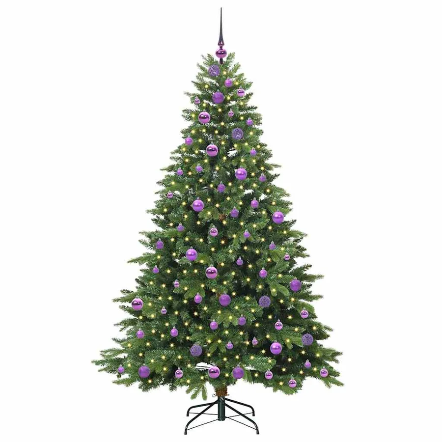 Sapin de Noël artificiel avec 300 LED Vert 180 cm PE et PVC - 3