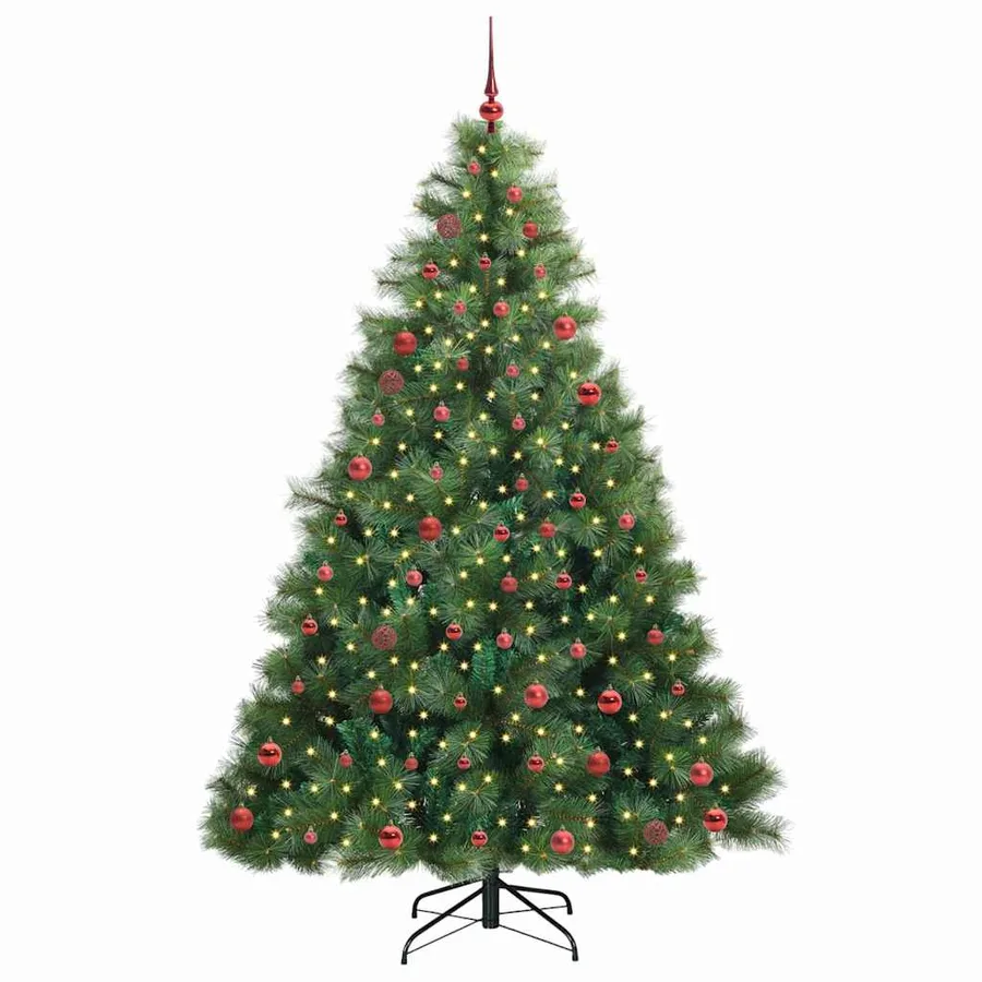Sapin de Noël artificiel avec 300 LED Vert 210 cm PE et PVC - 3