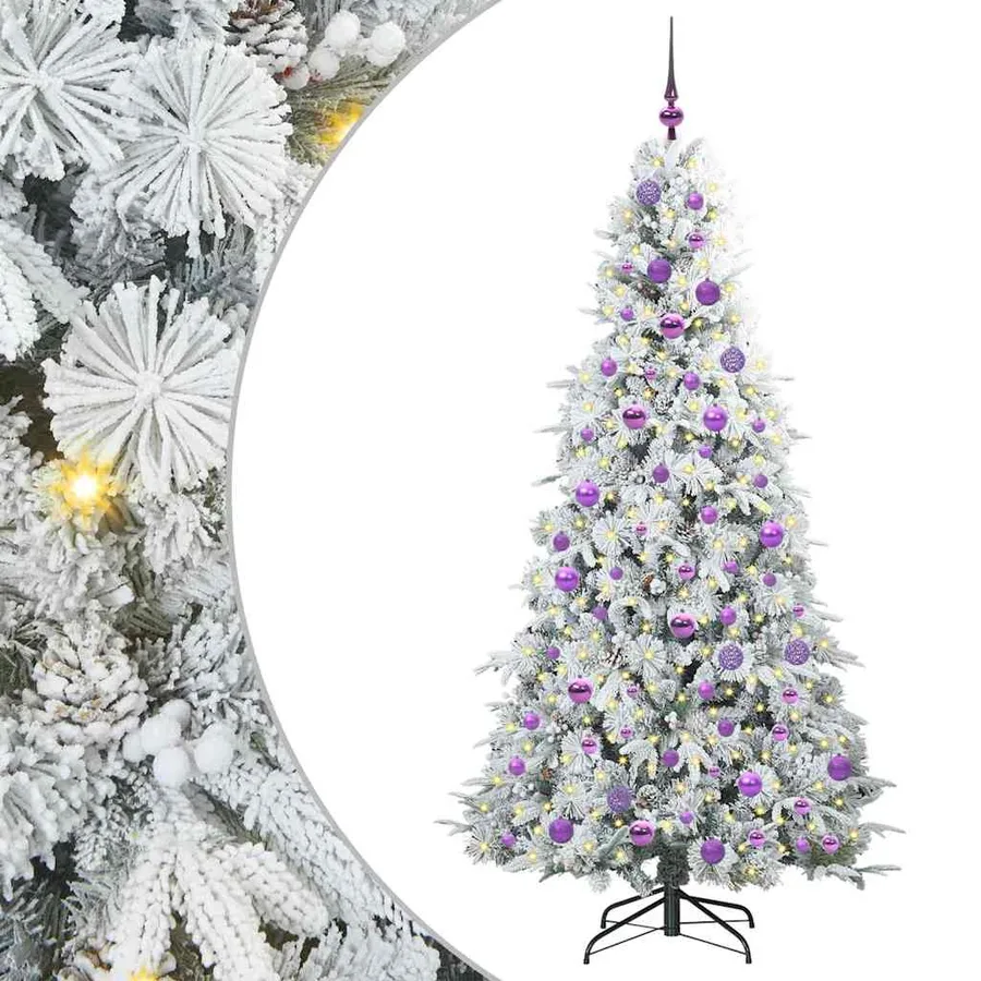Sapin de Noël Artificiel à Branches Articulées Blanc 180 cm - 2