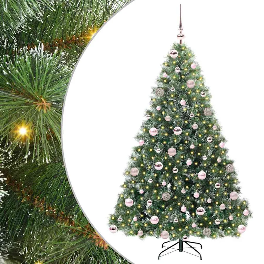 Sapin de Noël artificiel avec 300 LED Vert 180 cm PE et PVC - 2