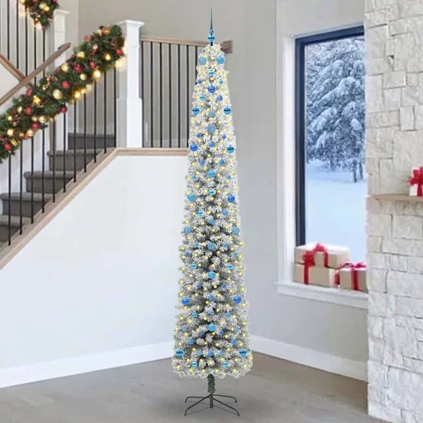 Sapin de Noël artificiel Vert 270 cm PVC et acier et plastique