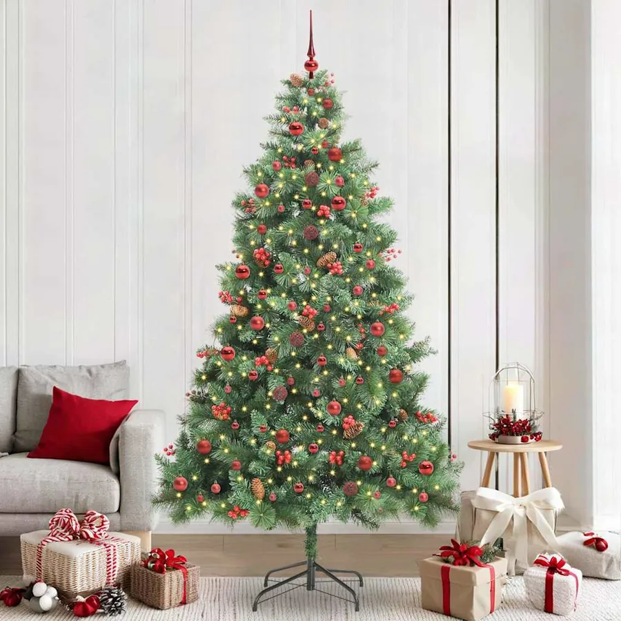 Sapin de Noël artificiel Vert 240 cm PVC et métal