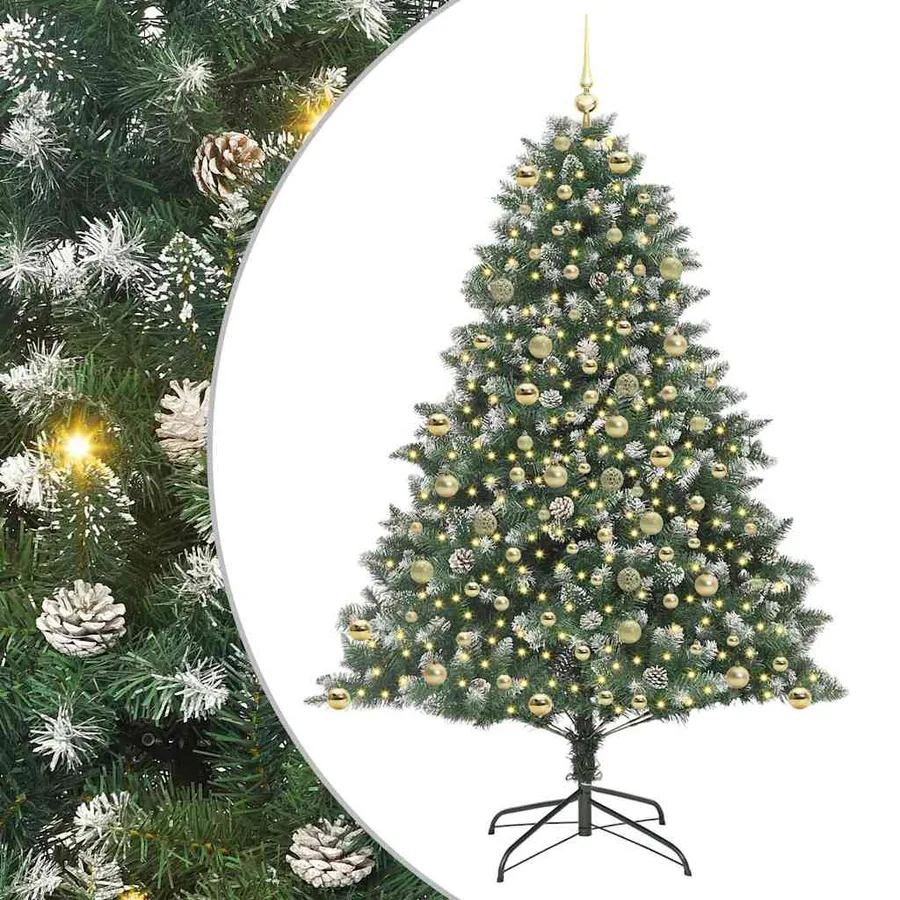 Sapin de Noël artificiel Vert 210 cm PVC, plastique et acier - 2
