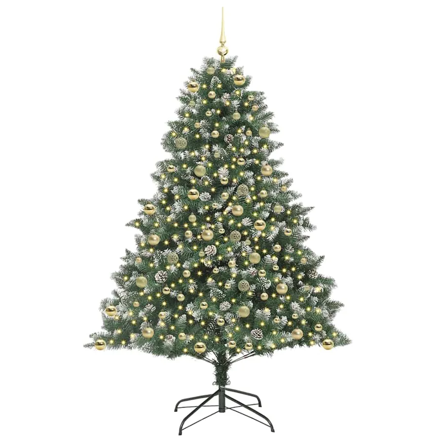 Sapin de Noël artificiel Vert 210 cm PVC, plastique et acier - 3